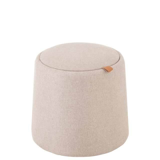 J-Line poef/bijzettafel rond textiel/hout 43.5x43.5x42.5cm 2999241 large