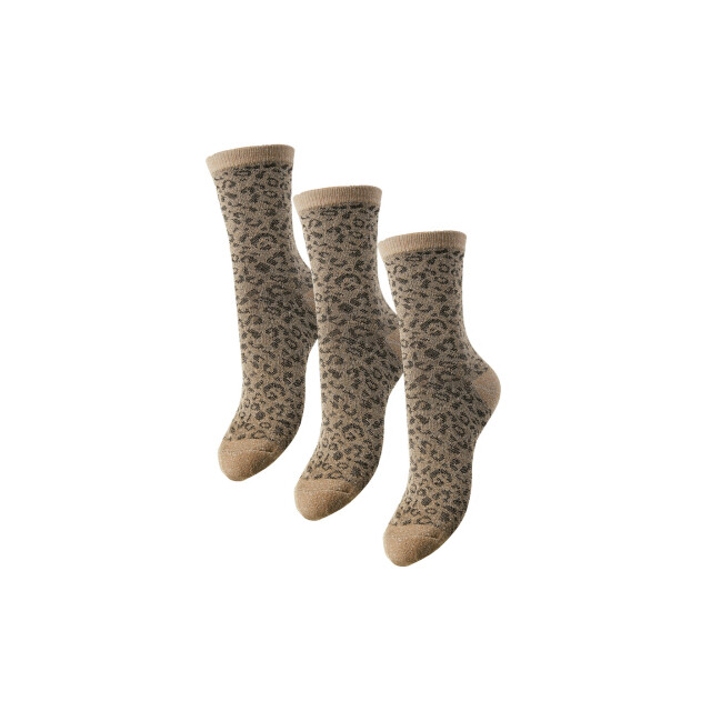 Pieces Dames sokken pcsebby glitter 3-pack beige 17155178 large