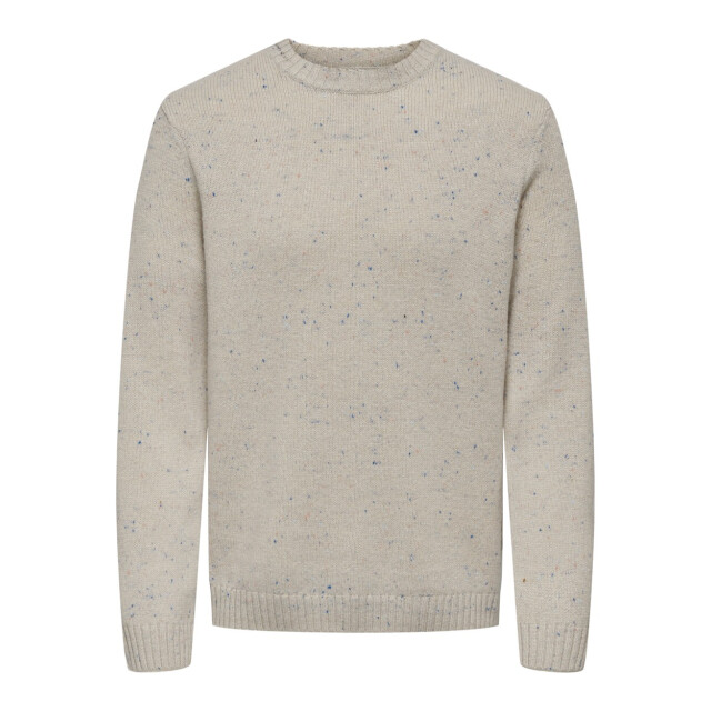 Only & Sons Onsricky reg 9 nap crew knit ecru dessin 5219.08.0028 large