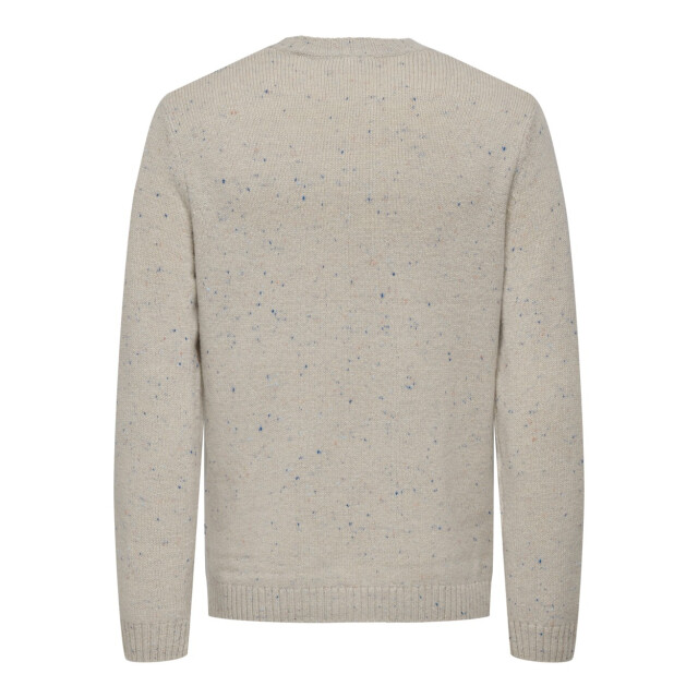 Only & Sons Onsricky reg 9 nap crew knit ecru dessin 5219.08.0028 large
