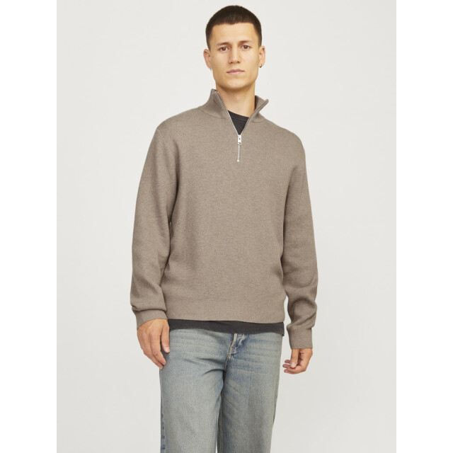 Jack & Jones jprblamilano stitch knit half zip s 12259664 greige 05711.940.0024 large