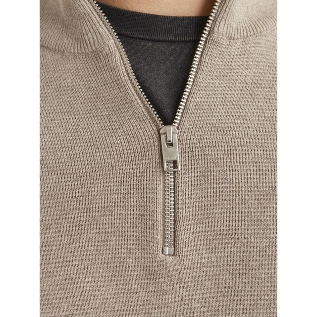 Jack & Jones jprblamilano stitch knit half zip s 12259664 greige 05711.940.0024 large