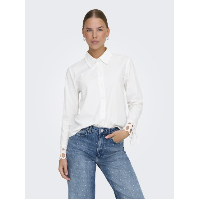 Only jdymimi l/s cutout shirt wvn 15345329 white 06615.100.0076 large