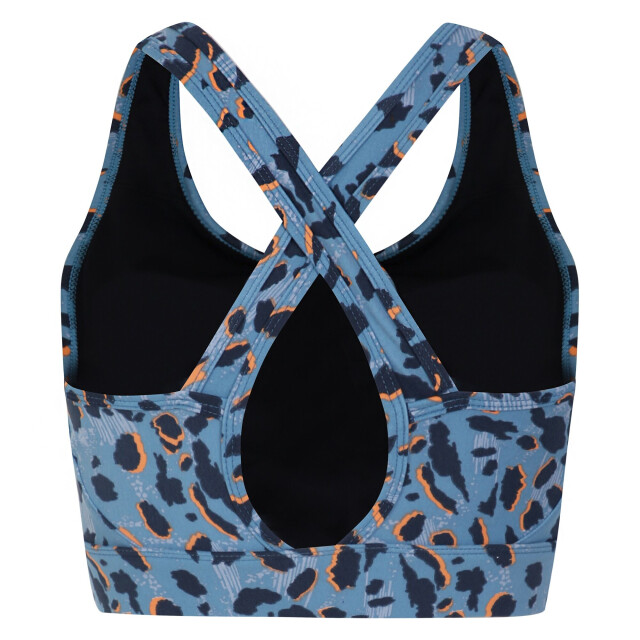 Dare2b Dames swift ii sportbeha met dierenprint UTRG10295_niagarablue large