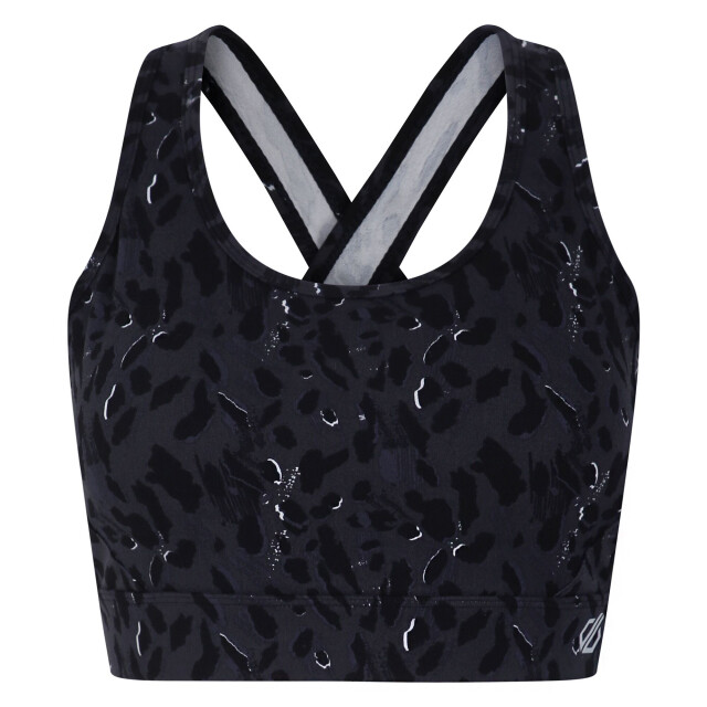 Dare2b Dames swift ii sportbeha met dierenprint UTRG10296_black large