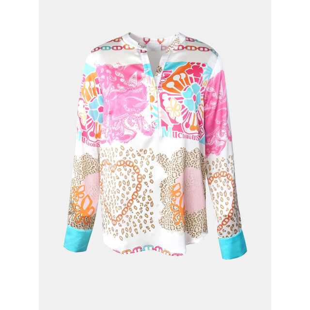 Mucho Gusto ® blouse monza luipaard hart paisleyprint MUCHO GUSTO® Blouse Monza Luipaard Hart Paisleyprint large