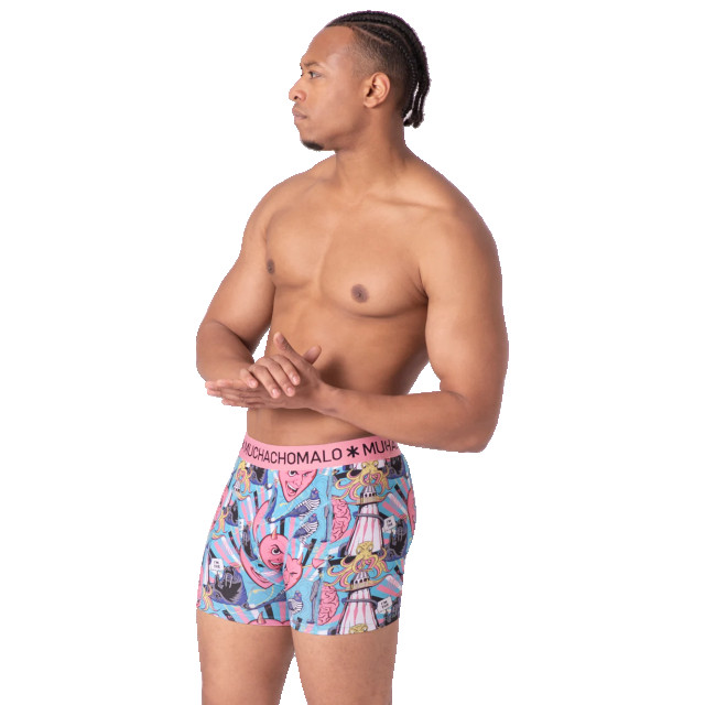 Muchachomalo Heren 2+2-pack boxershorts print/effen CDOUTLT225-226 large