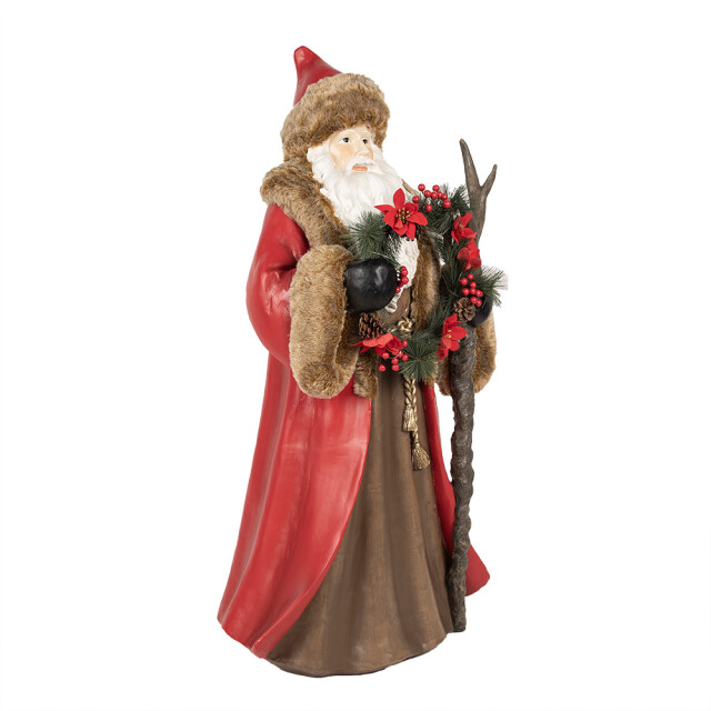 Clayre & Eef Kerstdecoratie met led-verlichting kerstman 65x49x122 cm 3040125 large