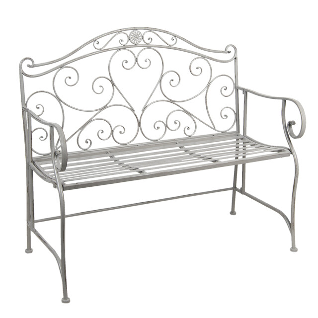 Clayre & Eef Tuinbank 103x51x94 cm ijzer rechthoek bank buiten 1236522 large