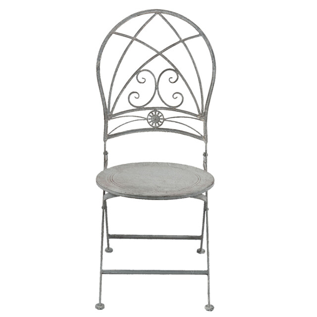 Clayre & Eef Bistroset bistrotafel bistrostoel 3-delig Ø 70x76 cm ijzer 1106117 large