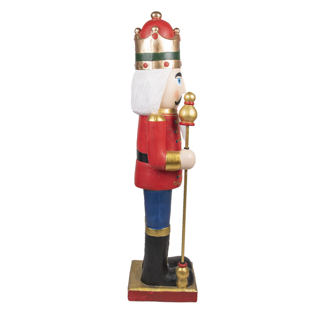 Clayre & Eef Beeld notenkraker 120 cm blauw polyresin kerstdecoratie 2201531 large