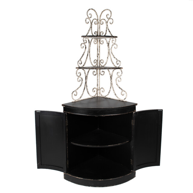 Clayre & Eef Wandkast 78x55x181 cm hout ijzer opbergkast 2425345 large