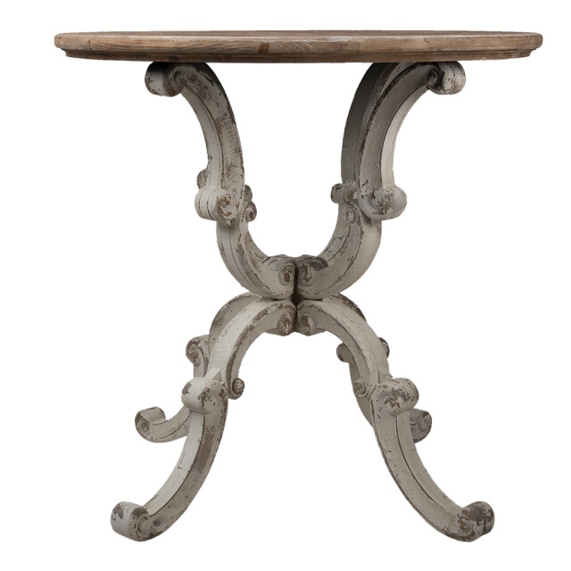 Clayre & Eef Bijzettafel Ø 80x80 cm bruin hout sidetable 1365267 large