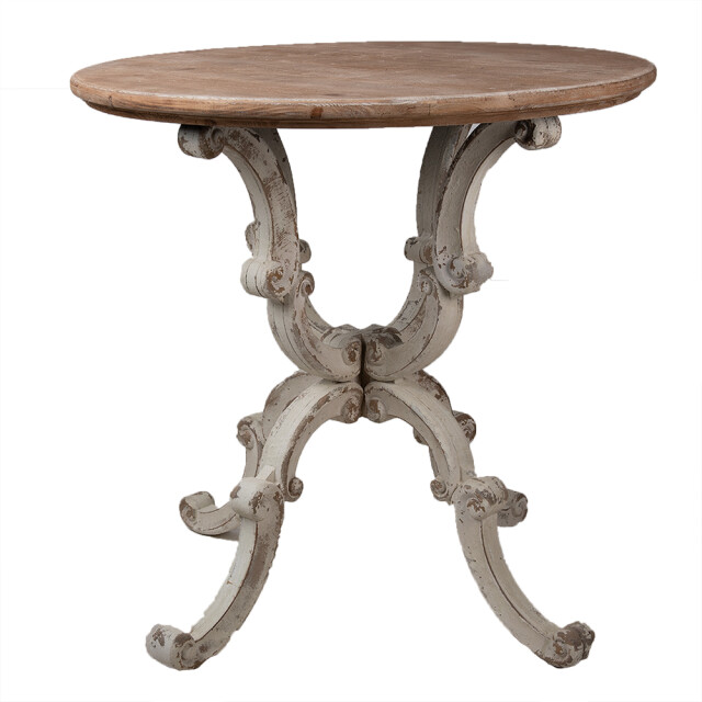 Clayre & Eef Bijzettafel Ø 80x80 cm bruin hout sidetable 1365267 large