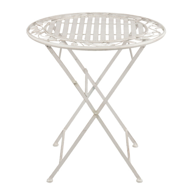 Clayre & Eef Bistroset bistrotafel bistrostoel 3-delig Ø 70x77 cm ijzer 1088904 large