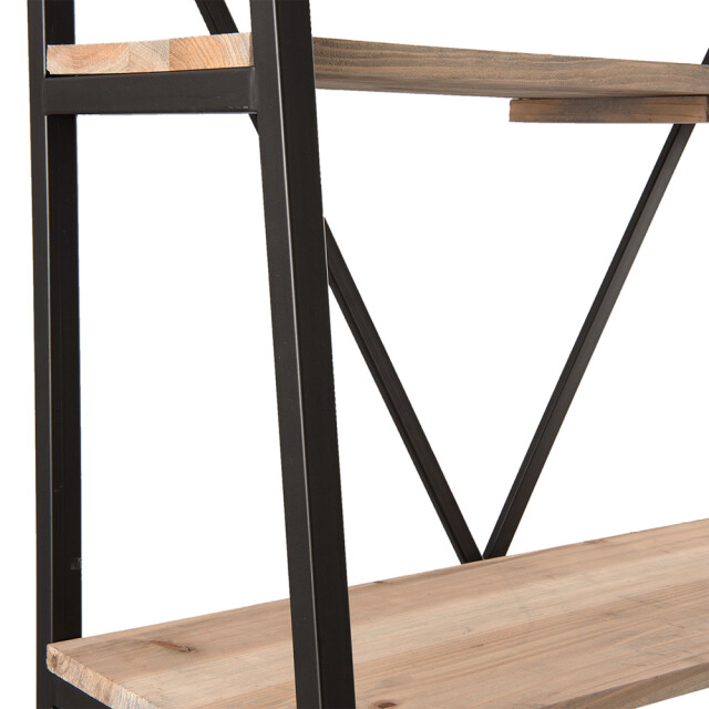 Clayre & Eef Boekenrek 90x47x191 cm hout ijzer rechthoek opbergrek 1097185 large