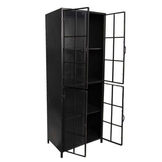 Clayre & Eef Vitrinekast 60x43x171 cm metaal glas rechthoek boekenkast 1342498 large