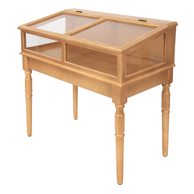 Clayre & Eef Vitrinekast 80x46x85 cm hout glas kastje 1978878 large