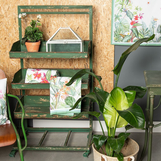 Clayre & Eef Plantenrek 71x40x133 cm ijzer rechthoek tuinrek 1088910 large