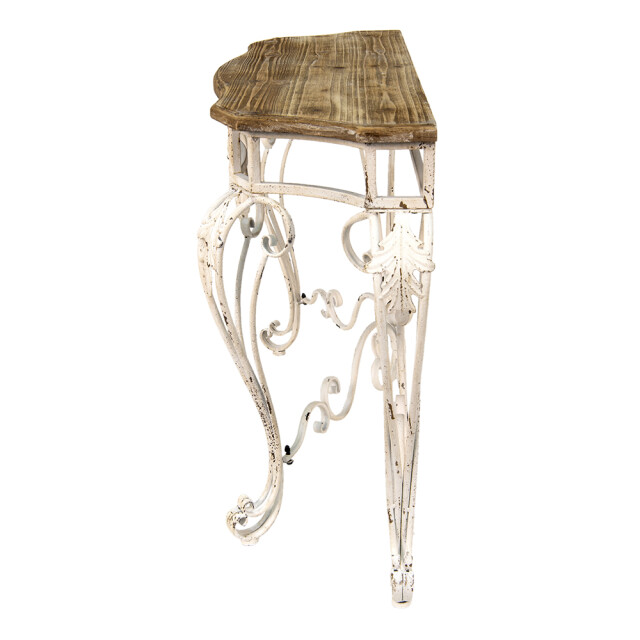 Clayre & Eef Sidetable 138x39x77 cm bruin hout ijzer wandtafel 1948937 large