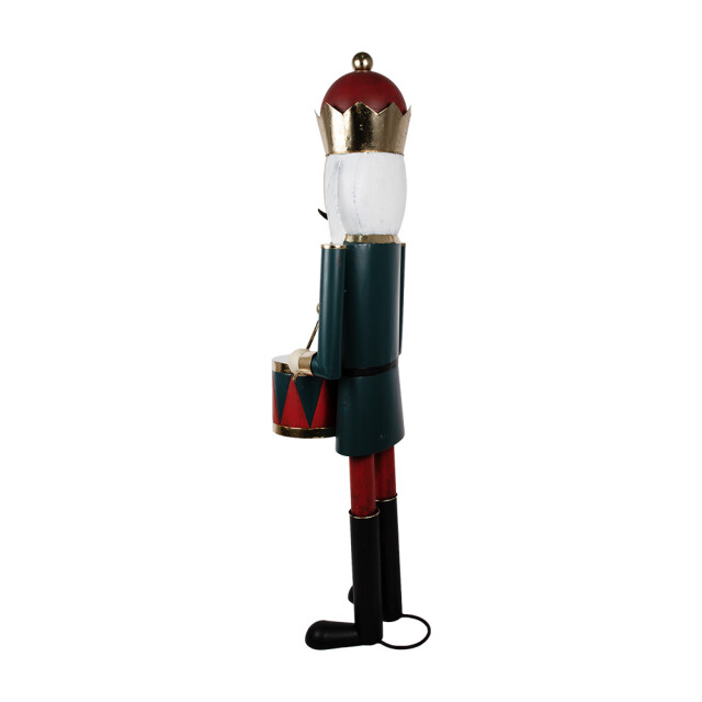 Clayre & Eef Kerstdecoratie beeld notenkraker 44x50x174 cm rood ijzer 2938337 large