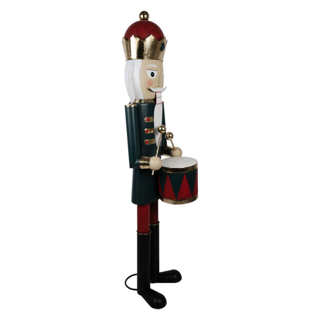 Clayre & Eef Kerstdecoratie beeld notenkraker 44x50x174 cm rood ijzer 2938337 large