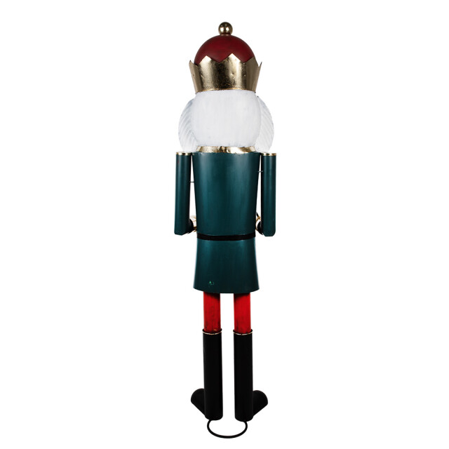 Clayre & Eef Kerstdecoratie beeld notenkraker 44x50x174 cm rood ijzer 2938337 large