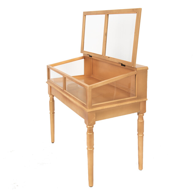 Clayre & Eef Vitrinekast 80x46x85 cm hout glas kastje 1978878 large