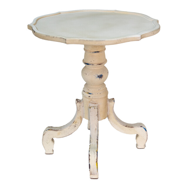 Clayre & Eef Bijzettafel Ø 65x73 cm hout rond 1962360 large