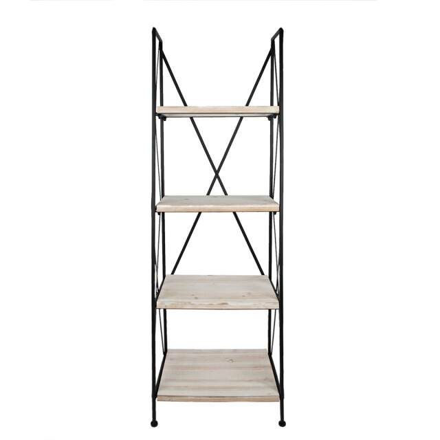 Clayre & Eef Stellingkast 60x41x181 cm bruin hout ijzer opbergrek 2649648 large