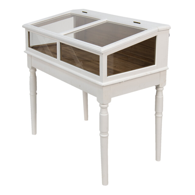 Clayre & Eef Vitrinekast 80x46x85 cm hout glas kastje 1988159 large