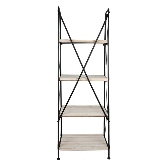 Clayre & Eef Stellingkast 60x41x181 cm bruin hout ijzer opbergrek 2649648 large