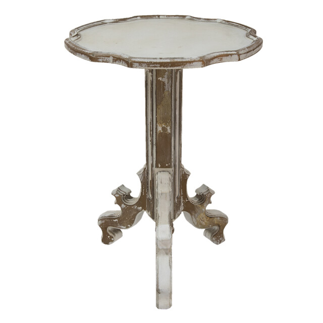Clayre & Eef Bijzettafel Ø 54x75 cm bruin hout rond 1974143 large