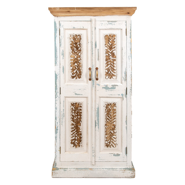 Clayre & Eef Wandkast 76x38x151 cm bruin hout opbergkast 2200121 large