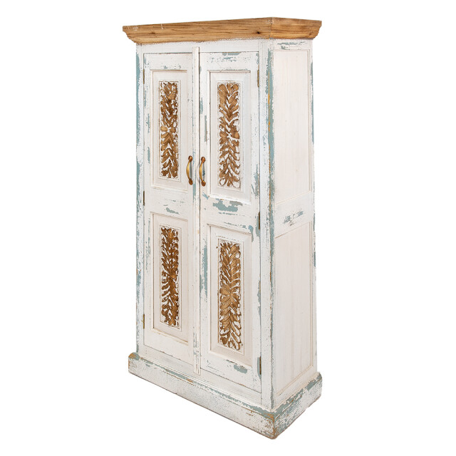 Clayre & Eef Wandkast 76x38x151 cm bruin hout opbergkast 2200121 large