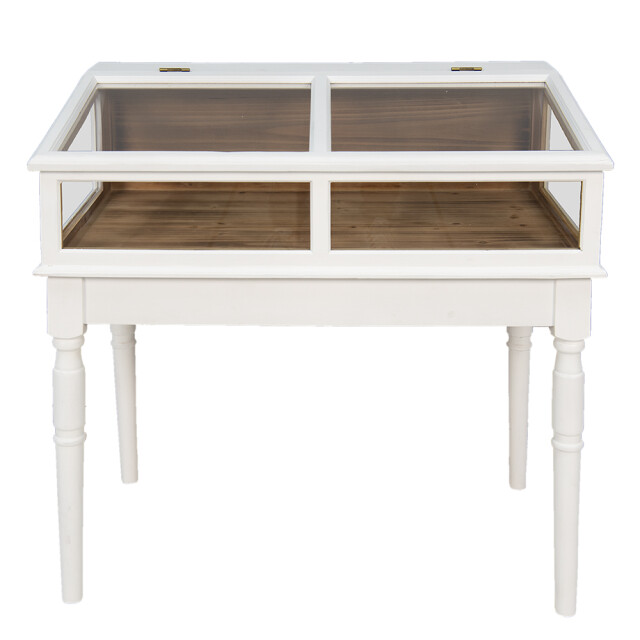 Clayre & Eef Vitrinekast 80x46x85 cm hout glas kastje 1988159 large
