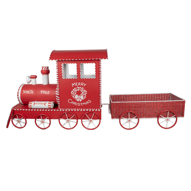 Clayre & Eef Kerstdecoratie trein 310x65x136 cm metaal 3040126 large