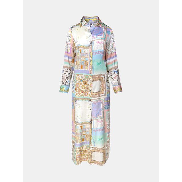 Mucho Gusto ® jurk francis bay groen blauw multipatchwork MUCHO GUSTO® Jurk Francis Bay Groen Blauw Multipatchwork large