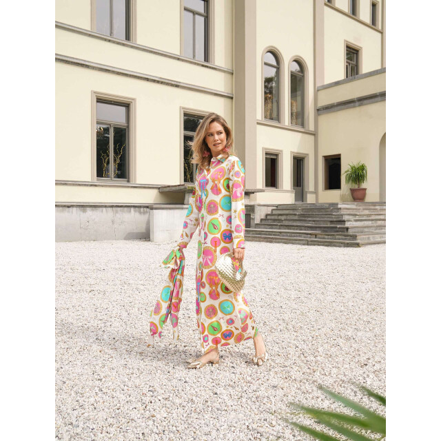 Mucho Gusto ® jurk francis bay barok cirkelprint MUCHO GUSTO® Jurk Francis Bay Barok Cirkelprint large