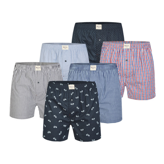 Phil & Co 6-pack wijde boxershorts heren d626 multipack PH-D626 large