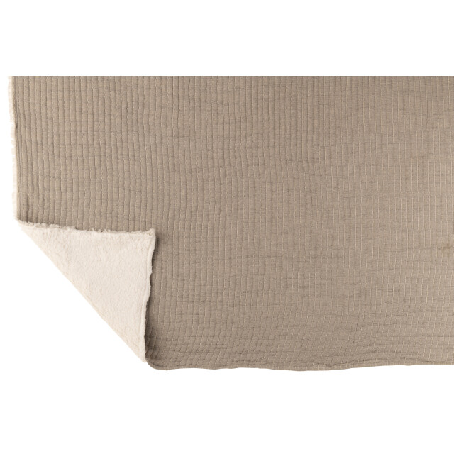 J-Line plaid strepen stiksel katoen/polyester 180x130x1cm 3002510 large