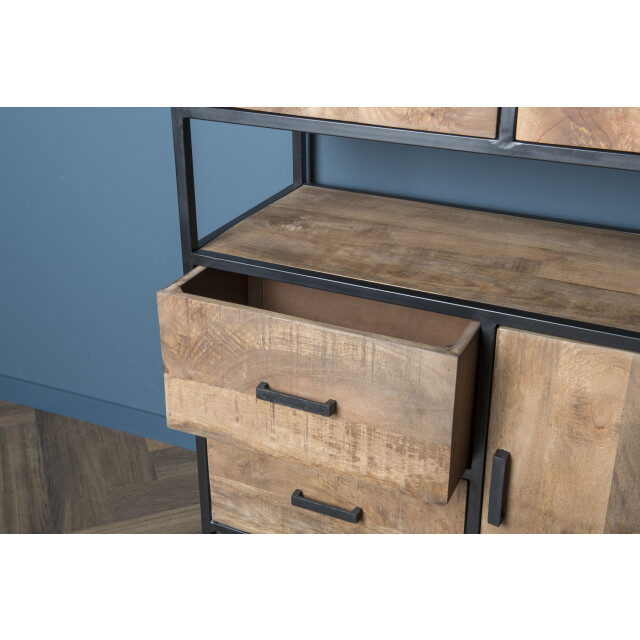 Livingfurn kabinetkast sturdy 40x100x200 mangohout 2059205 large