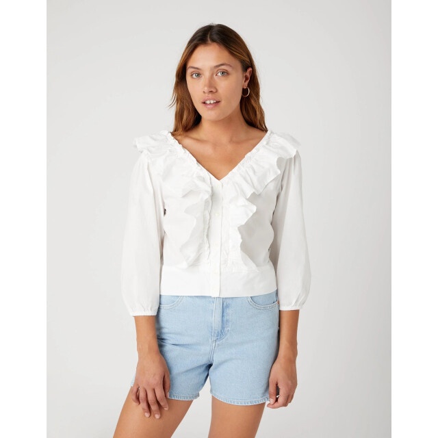 Wrangler Western frill blouse worn W5S26SW02 large