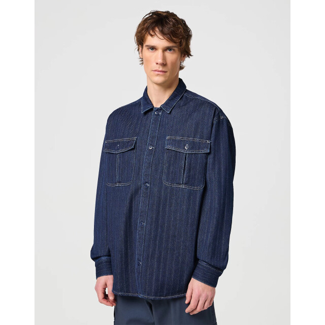 Wrangler Casey jones utility shirt indigo 112350423 large