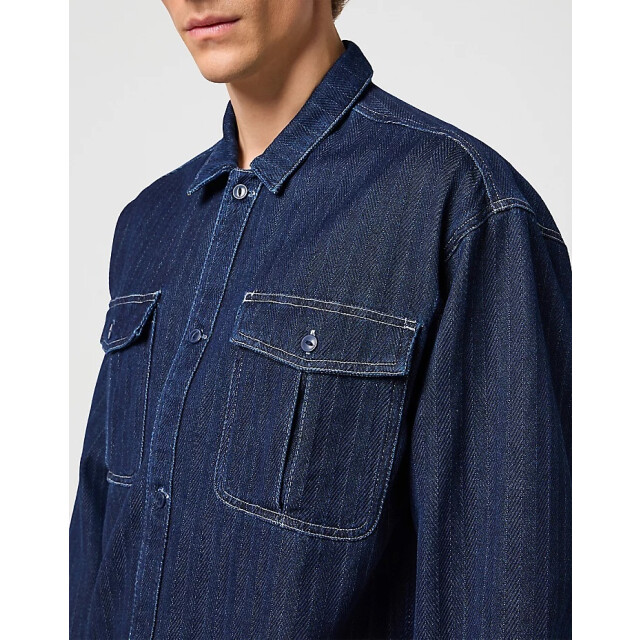 Wrangler Casey jones utility shirt indigo 112350423 large