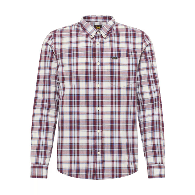 Lee Button down velvet beet L880DG74 large