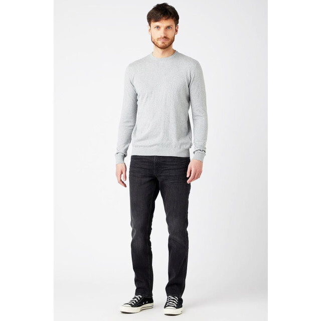 Wrangler Crew knit mid grey mel W8M0QLX37 large