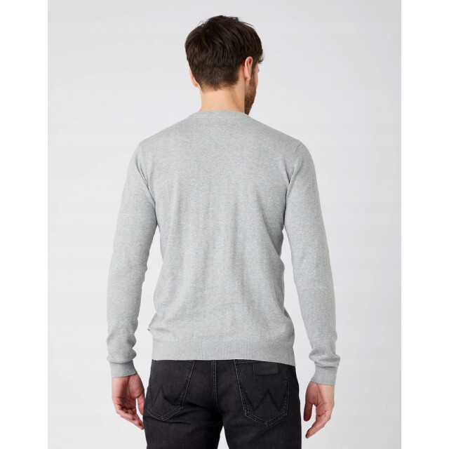 Wrangler Crew knit mid grey mel W8M0QLX37 large