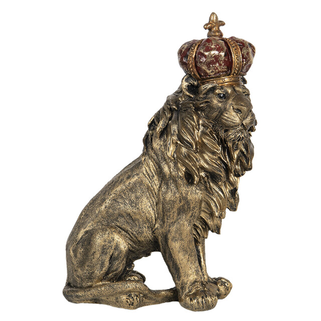 Clayre & Eef Clayre & eef beeld leeuw 25x13x38 cm polyresin woonaccessoires 1106412 large