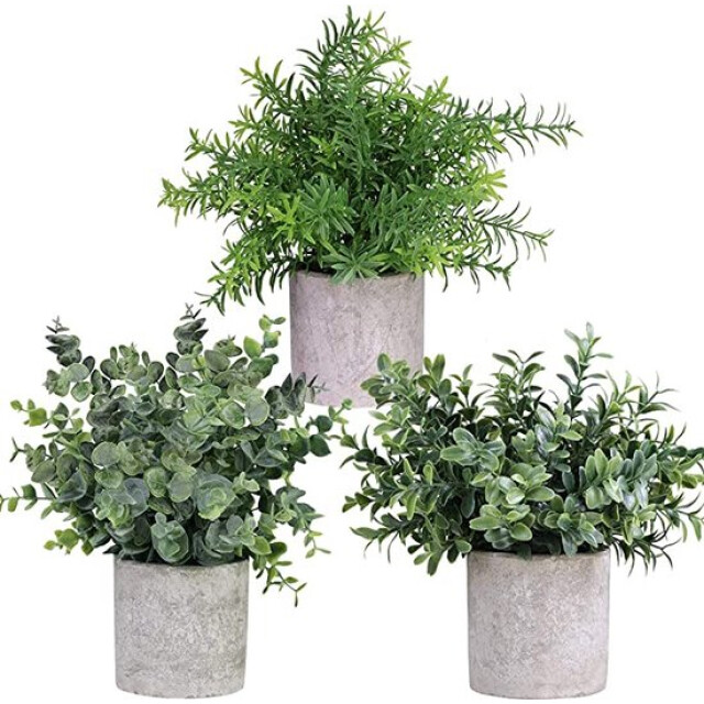 GreenDream ® kunstplanten kleine kunstplanten kamerplanten 3 stuks - 3047765 large